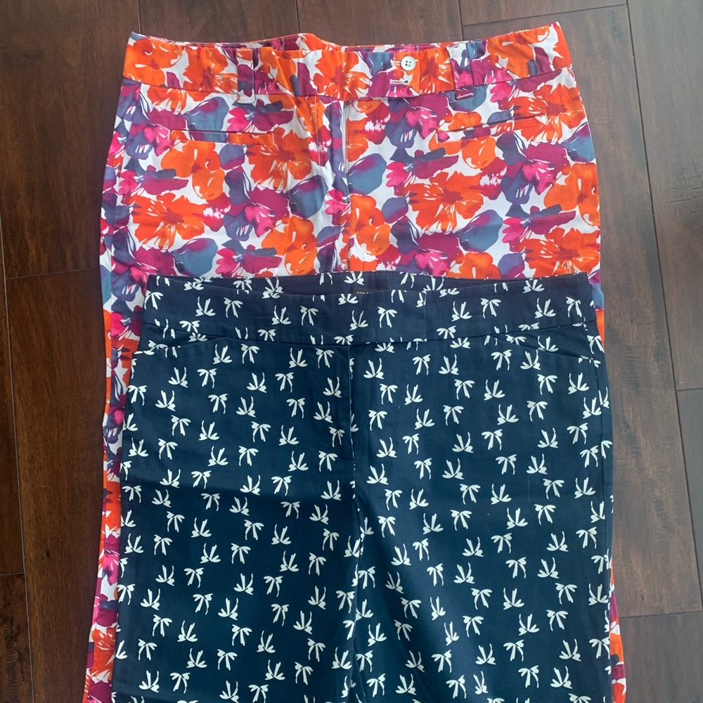2 pairs size 10 crop casual pants. Ann Taylor/LOFT